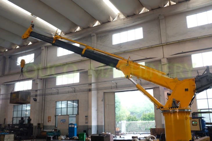 OUCO 8T15M Electric Hydraulic Telescopic Boom Marine Crane